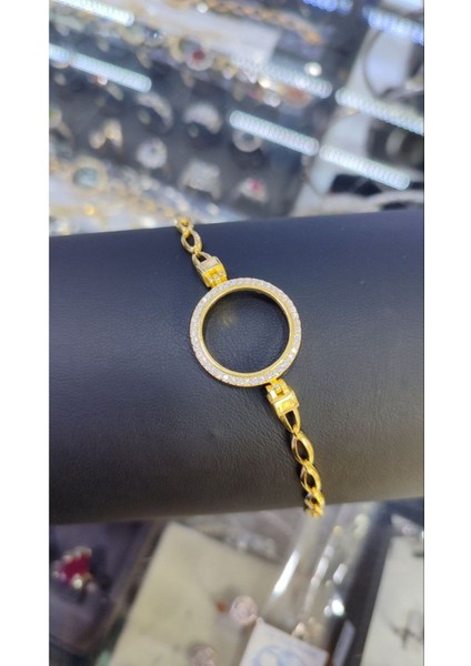 925 Ayar Gümüş Çeyrek Altın Için Gümüş Bileklik fırsatları