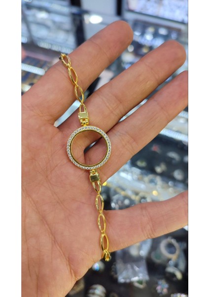 925 Ayar Gümüş Çeyrek Altın Için Gümüş Bileklik indirimleri