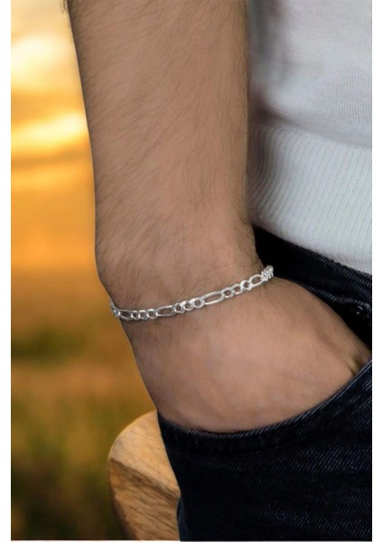 925 Ayar Gümüş Figaro Bileklik, 5 mm Gümüş Bileklik fiyatları