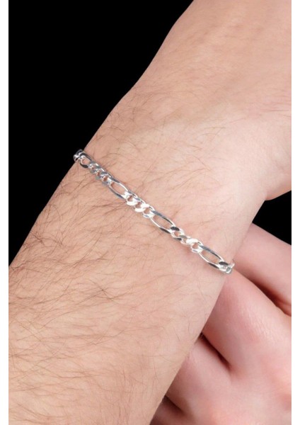 925 Ayar Gümüş Figaro Bileklik, 5 mm Gümüş Bileklik indirimleri