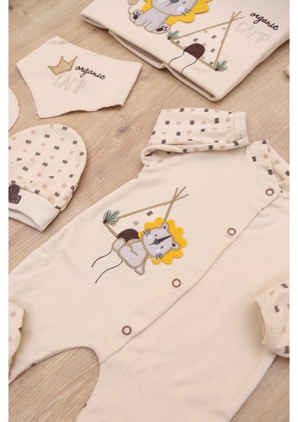 Kız Erkek Bebek Organik Natural Yenidoğan Oyun Arkadaşı 10 Lu Hastane Çıkışı Zıbın Seti STL6933 modelleri