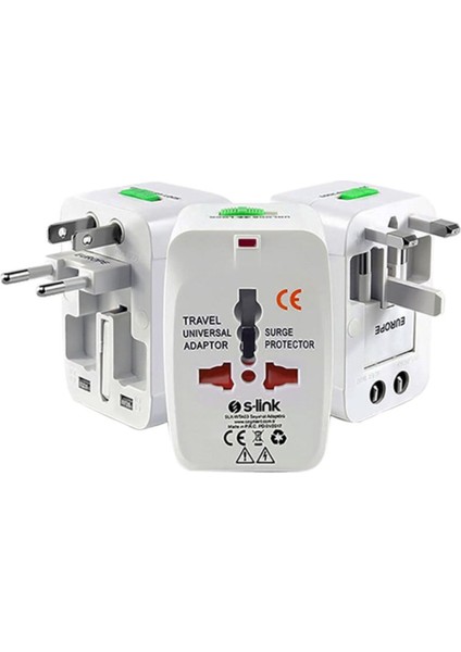 Dexter Powermaster PM-2886 Unıversal Çoklu Priz Çevirici Seyahat Adaptör (125V-250V-6A-13A)