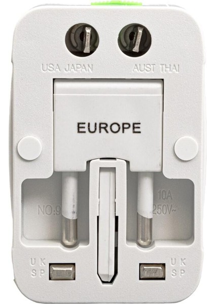 C9U-3L PM-2886 Universal Çoklu Priz Çevirici Seyahat Adaptör (125V-250V-6A-13A) modelleri