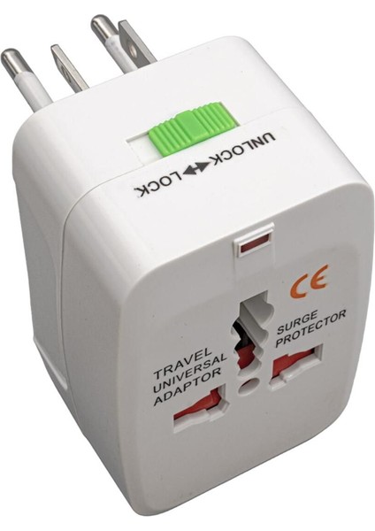 C9U-3L PM-2886 Universal Çoklu Priz Çevirici Seyahat Adaptör (125V-250V-6A-13A) fırsatları