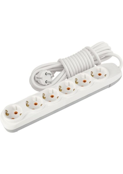 Topraklı Grup Priz 6lı 3 Metre