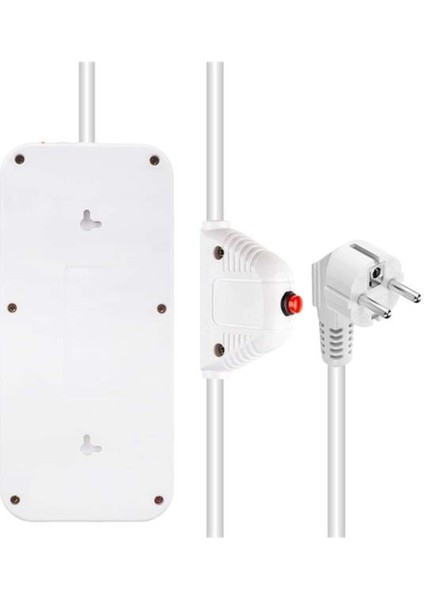 F37 VA-21564 6'lı - 1.5 Metre Kablolu - 4 Usb'li Beyaz Akım Korumalı Priz fiyatları