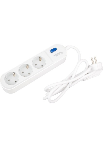 4mvsm VE-VEGA103 A Class 3lü Anahtarlı 1.5 Metre Shopzum Akım Korumalı Grup Priz (Made In Malays modelleri