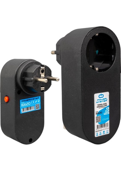 Tekli Siyah Oval Kasa Termal Akım Korumalı Priz (10A-2500W) (4434)