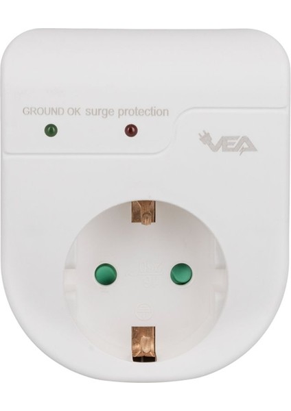 Mlvx Vea VE-22416 16 Amper - 3500 Watt LED Göstergeli Tekli Akım Korumalı Priz Mlv Blsm