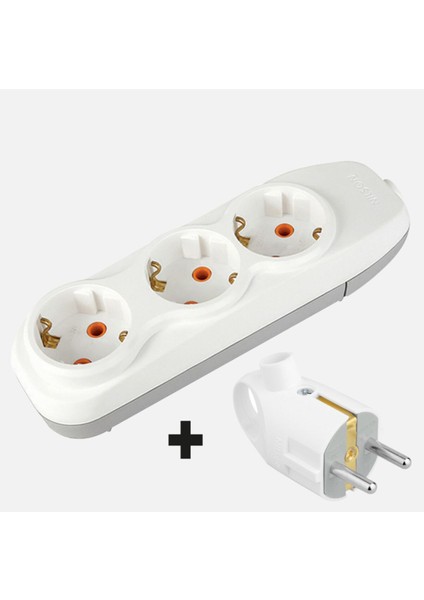 Quattro 3'lü Topraklı Priz Klemens