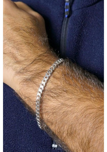 925 Ayar Gümüş 5 mm Gurmet Modeli Erkek Gümüş Bileklik fiyatları