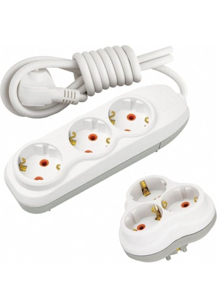 3 Lü Topraklı Grup Priz + Golyat