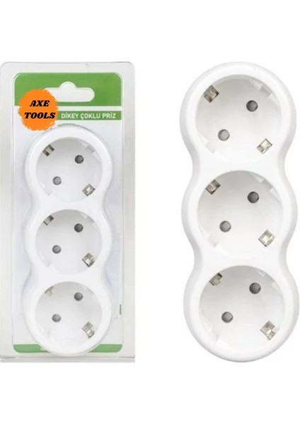 Çocuk Güvenlikli 3'lü Çoklu Priz - Axe Class ile Huzur