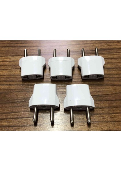 5 Adet Amerikan Kanada Priz Çevirici Usa To Eu Fiş Çevirici Beyaz Renk