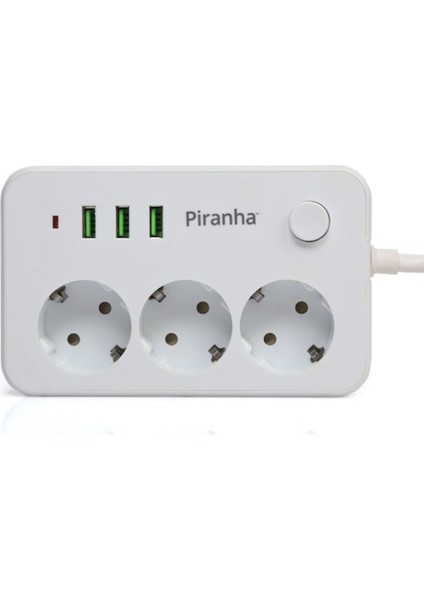 Tüm Cihazlarınız İçin Tek Bir Priz 3 Priz 3 USB Aç-Kapa Tuşlu Şarj İstasyonu