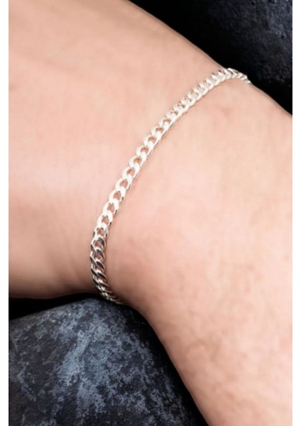 925 Ayar Gümüş 3.5 mm Gurmet Modeli Erkek Gümüş Bileklik modelleri