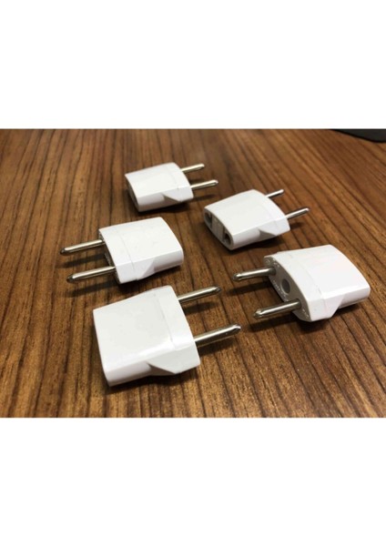 5 Adet 11115 Amerikan Priz Çevirici Usa To Eu Fiş Çevirici (Beyaz) (5li) fiyatları