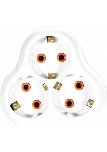 Golyat Üçlü Grup Priz Beyaz
