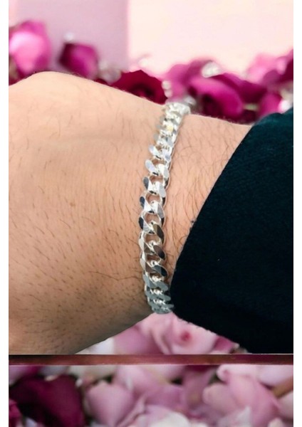 925 Ayar Gümüş 8 mm Gurmet Modeli Erkek Gümüş Bileklik fiyatları