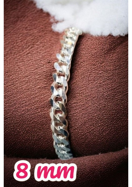 925 Ayar Gümüş 8 mm Gurmet Modeli Erkek Gümüş Bileklik modelleri