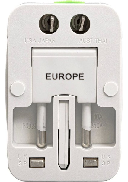 Dünya Ülkeleri Elektrik Priz Dönüştürücü 6 Amper Çoklu Priz Çevirici Seyahat Adaptörü AXE77-4TT fırsatları