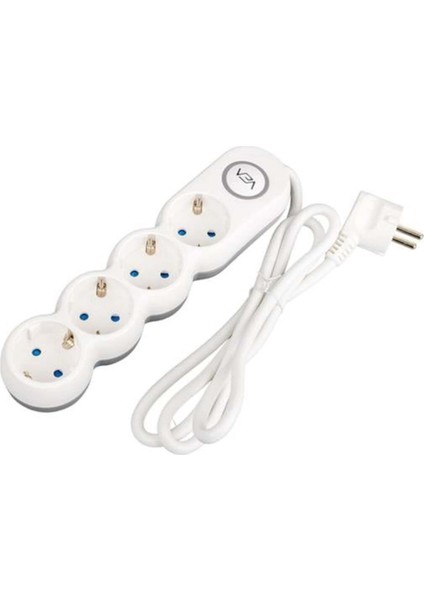 Roztom Vea VE-2S4S 4'lü 1.5 mt Kablolu Anahtarli Grup Priz