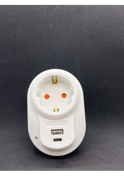 Akım Korumalı Tekli Fiş Priz U+C-Type