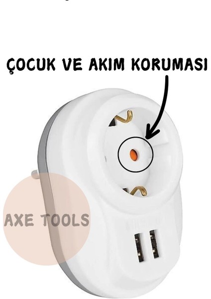 4 Adet Çift USB Akım Korumalı Çocuk Güvenlikli Priz Tse Ce Belgeli
