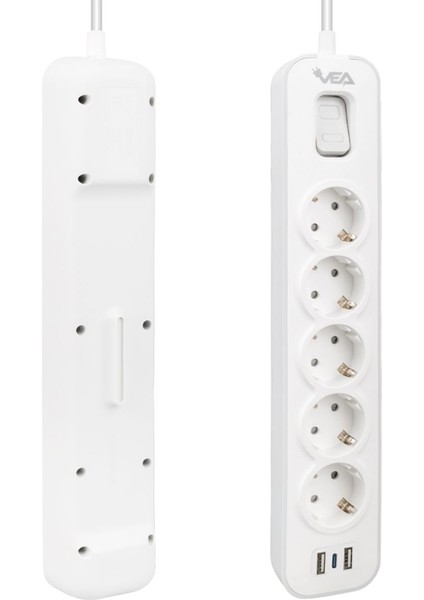 VE-NOVA105U A Class 5'li 2 Usb'li Anahtarli 1.5 mt Akım Korumalı Grup Priz fiyatları
