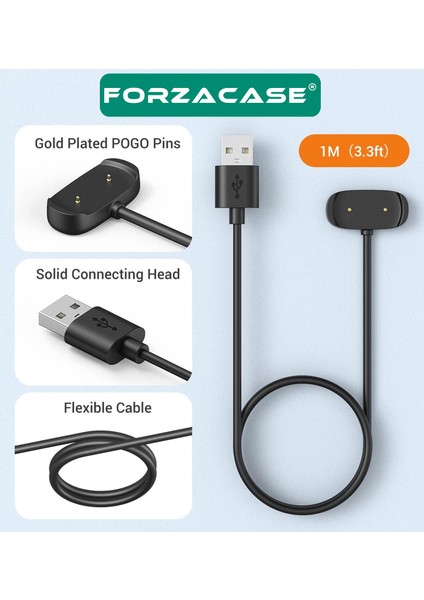 Amazfit Gts 4 Mini - 2 Mini / Bip 3 - 3 Pro ile Uyumlu USB Manyetik Şarj Kablosu 1m FC017 fiyatları