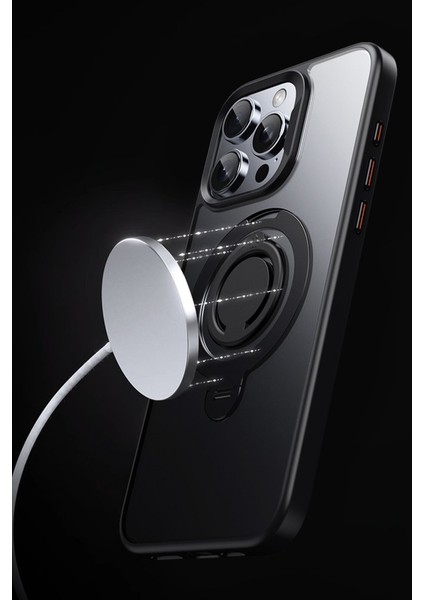 Apple iPhone 16 Pro Max Kılıf Standlı Yüzüklü Kapak Jko-Avatar