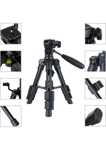 Q100 Masaüstü Mini Tripod-Telefon/dslr/projeksiyon Uyumlu-Bluetooth Kumanda ve Telefon Tutucu