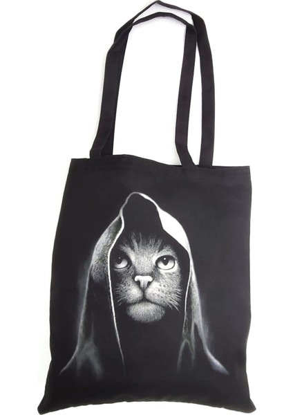 Kadın Omuz Bez Çanta Kedi Desenli modelleri
