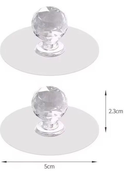 Kristal Tutacak Kulp 3 Adet Kristal Başlıklı Mobilya Tutacağı Pencere Dolap Kapağı Kulp Tutma Kolu
