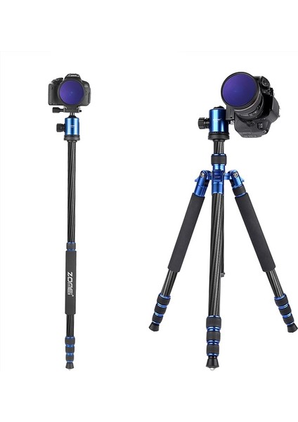 Z818C Profesyonel Karbon Fiber Tripod-Monopod-Ultra Hafif MATERYAL-16KG Kapasite