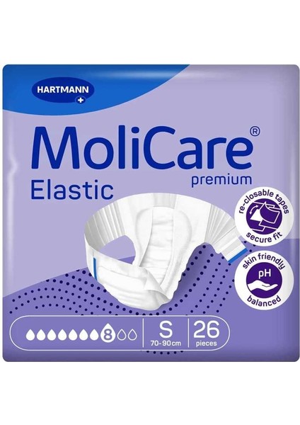 8 Damla Belbantlı Hasta Bezi Small 26* 3 Paket