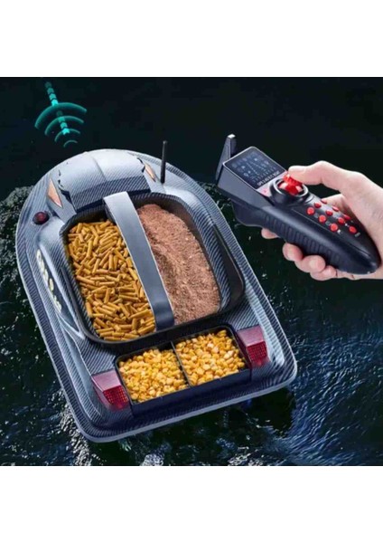 Sazan Yemleme (Tekne ve Botu)Gps Model Tek Kumanda 650 Metre Oto Pilot Eve Dönüş Otomotik Büyük Boy