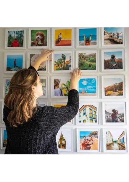 Nobystar Sök Tak Kare Çerçeve Beyaz (3 Adet) Fotoğrafsız modelleri