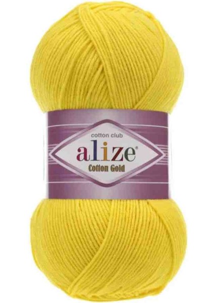 Cotton Gold 5 Adet Yazlık Pamuklu Ip Panç İpi Amigurumi İpi Renk Sarı