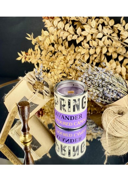 stworkshop Spring: Dekoratif ve Hediyelik Lavanta Kokulu mum Doğal Vegan Soya Wax Mumu. 250gr fiyatları