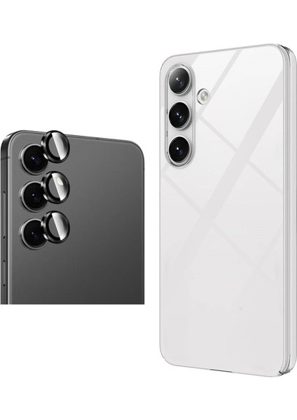 Samsung Galaxy S24 Plus Kılıf Sararma Yapmayan Zore Droga Kapak + Safir Kamera Lens Koruyucu