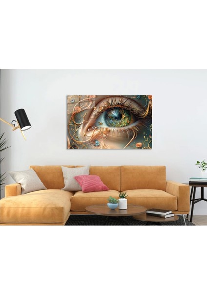 Evrensel Bakış Cam Tablo Hediyelik Büyük Tablo Ev Ofis Dekoru