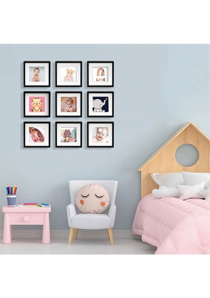 Sök-Tak Paspartolu Fotoğraf Çerçevesi 14 x 14 Kare Çerçeve 3'lü Paket(Fotoğrafsız) - Siyah fiyatları