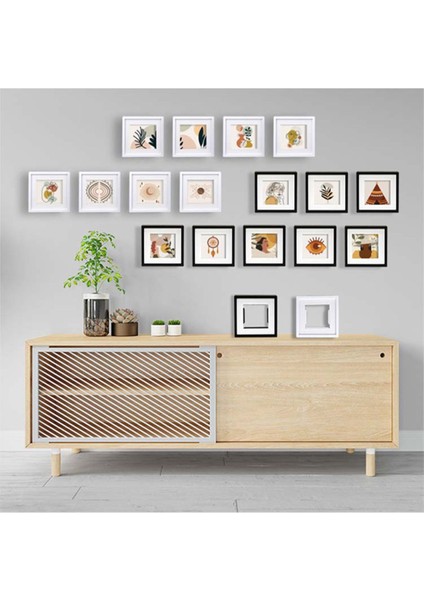 Sök-Tak Paspartolu Fotoğraf Çerçevesi 14 x 14 Kare Çerçeve 3'lü Paket(Fotoğrafsız) - Siyah modelleri