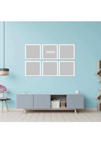 Çerçeve Tablo 30 x 30 cm Beyaz