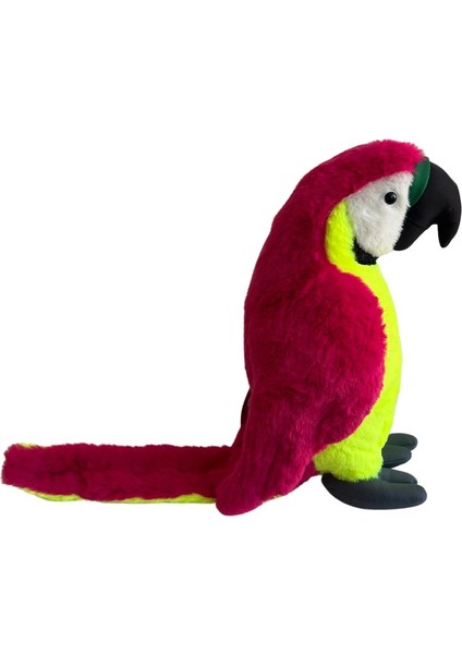 Peluş Papağan Sarı Kırmızı Renkli