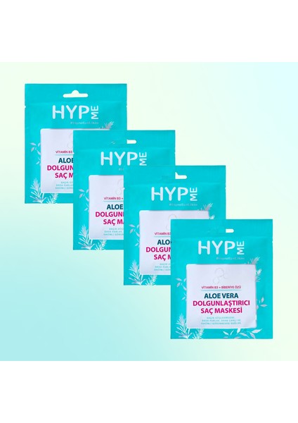 Aloe Vera Dolgunlaştırıcı Saç Maskesi 50 ml x 4 Adet