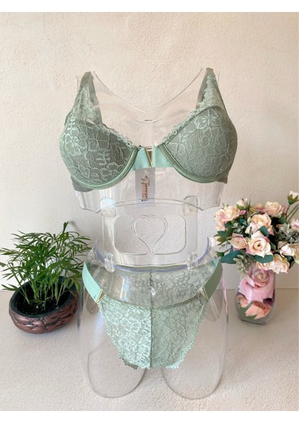 Fairy V Detaylı Dantelli Sütyen Takımı