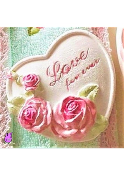 Güllü Kalp 7cm Silikon Kalıp K-184