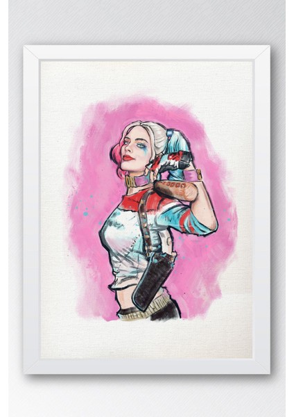 Harley Quinn Çerçeveli Tablo - Film Posteri Tablo